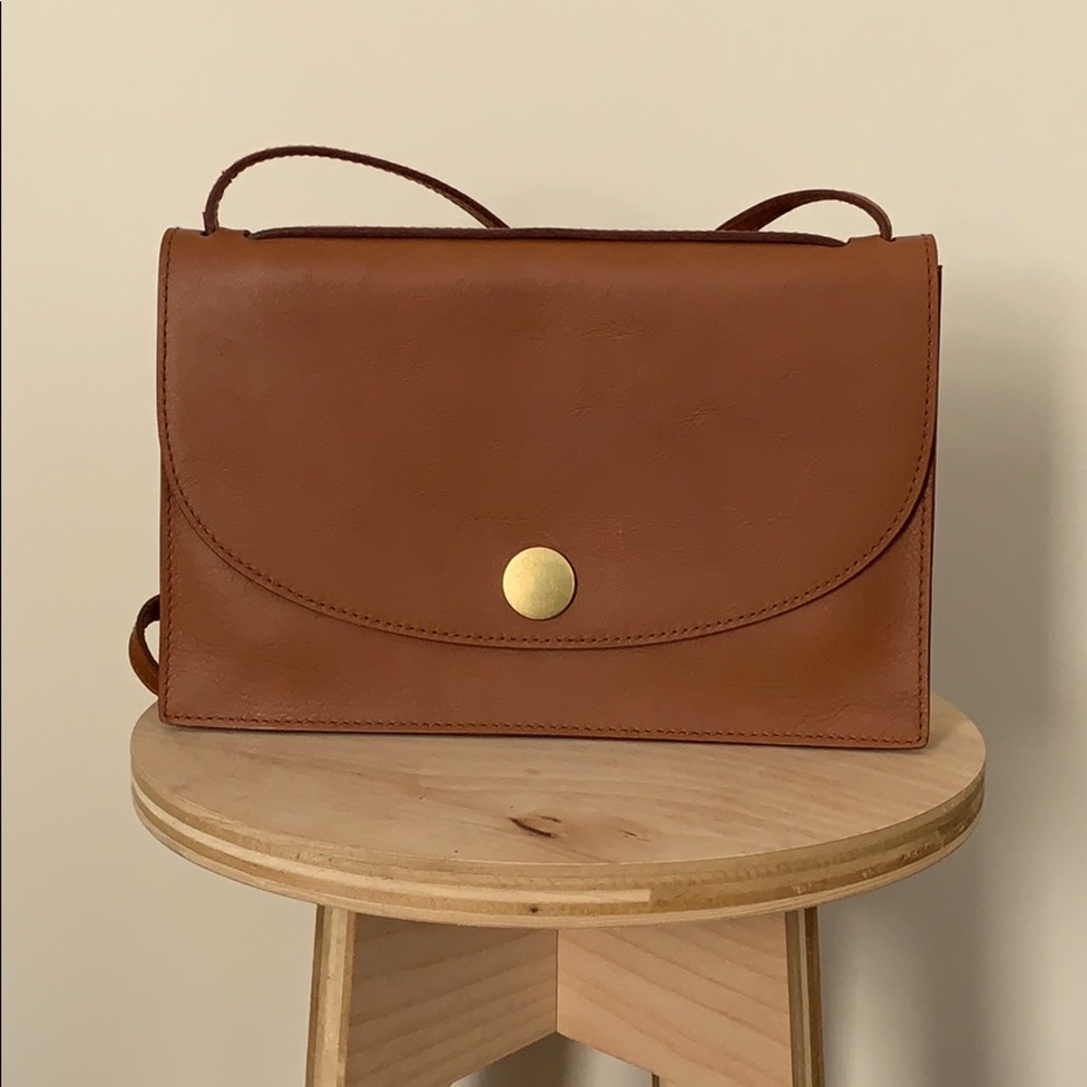 Slim convertible leather bag